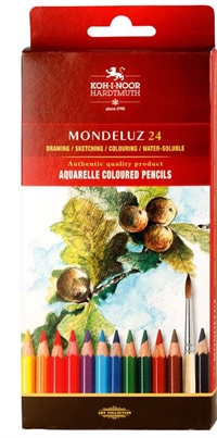 Koh-I-noor farveblyant Water-colour Mondeluz  24 pr. sæt, i papæske